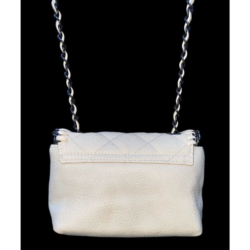 Steve Madden Faux Leather Quilted Crossbody Bag Off-White - Picture 4 of 9